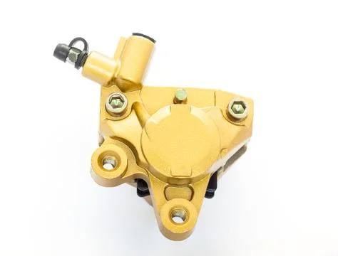 Pump brake on white Stock Photos