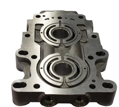 Pump casting part manufacturing by high accuracy cnc machining machine Stock Photos