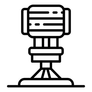 Pump clean camera icon, outline style Stock Illustration