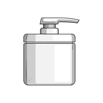 Pump dispenser bottle for liquid soap or lotion Stock Illustration