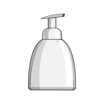 Pump dispenser bottle for liquid soap or lotion Stock Illustration