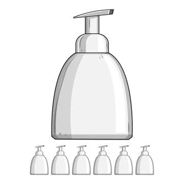 Pump dispenser bottle for liquid soap or lotion Stock Illustration