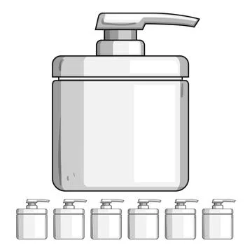 Pump dispenser bottle for liquid soap or lotion Stock Illustration