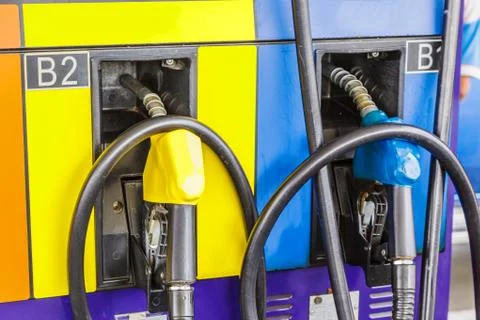 Pump gasoline machine Stock Photos