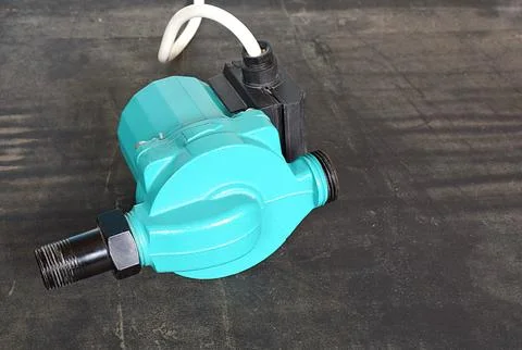 Pump to increase the pressure in the pipes. Foto stock