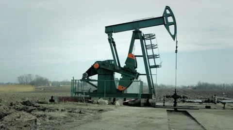 Pump jack. Oil pump. 2 Stock Footage 34510749