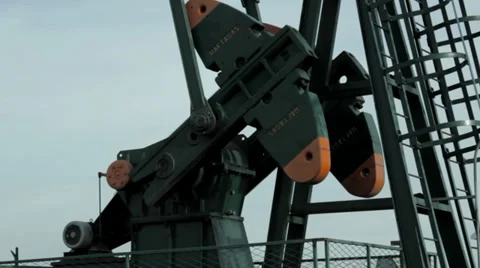 Pump jack. Oil pump. 3 Stock Footage 34507272