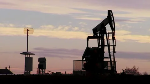 Pump jack. Oil pump. 5 Stock Footage 34507516