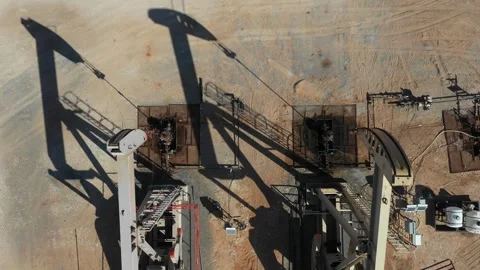 Pump Jacks and Shadows Stock Footage 333692471