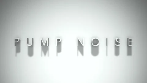 Pump noise 3D title animation with shadows on a white background Video stock 296930219