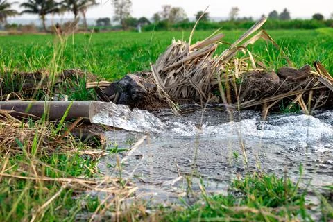 Pump pipe water flow equipment agriculture, pump pipe water flow equipment .. Stock Photos
