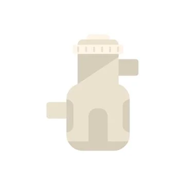 Pump pool icon flat vector. Cleaning pool Stock Illustration