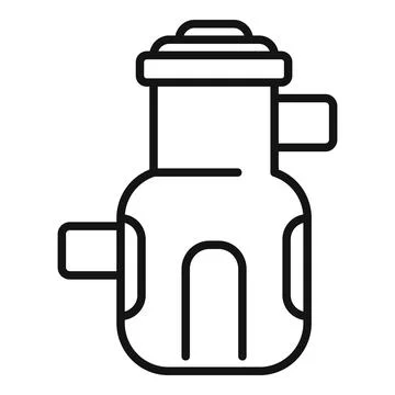 Pump pool icon outline . Cleaning pool Stock Illustration