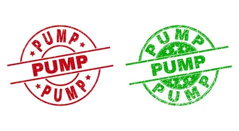 PUMP Round Seals Using Grunge Surface Stock Illustration