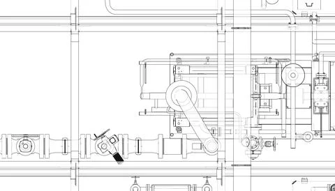 Pump station. 3d illustration Stock Illustration