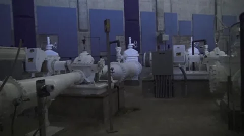 Pump Station Panning Shot Stock Footage 41640929