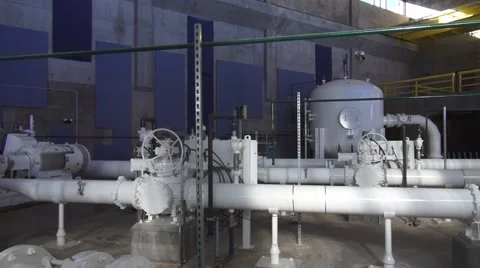 Pump Station Panning Shot Stock Footage 41640952