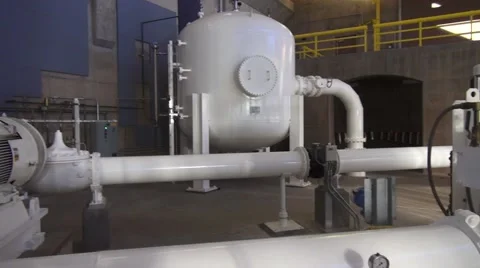Pump Station Panning Shot Stock Footage 41640986
