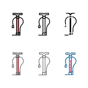 Pump tool color icon vector forms Stock Illustration