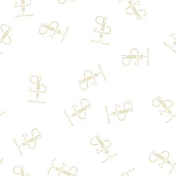 Pump tool glyph vector seamless pattern Stock Illustration