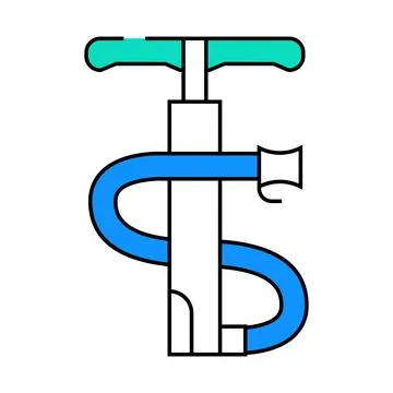 Pump tool icon color illustration Stock Illustration