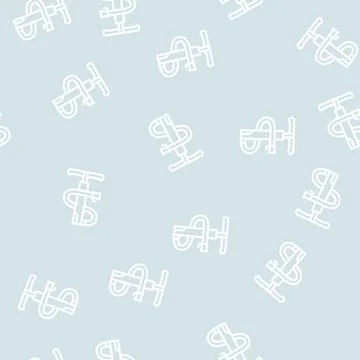 Pump tool line vector seamless pattern Stock Illustration