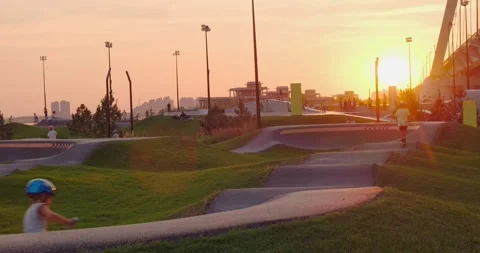 Pump track Stock Footage 226959298