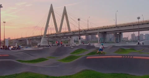 Pump track Stock Footage 226960452