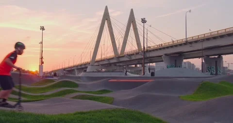 Pump track Stock Footage 226960866