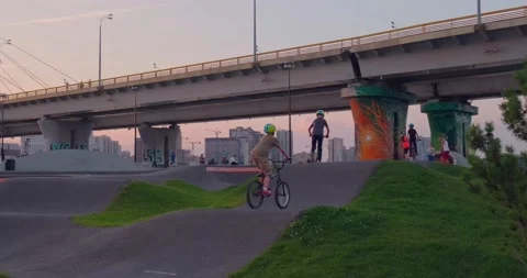 Pump track Stock Footage 226961335