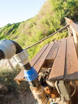 Pump water junction Stock Photos