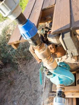 Pump water junction Stock Photos