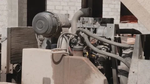 The pump works on a construction site Stock Footage 132495133