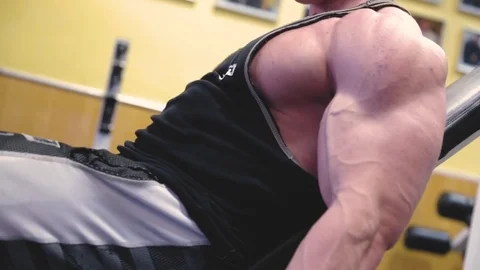 Pumping biceps using dumbbells Vidéo 71833337
