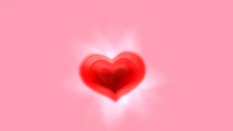 Pumping big red heart animated Stock Footage 94091574
