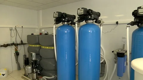 The pumping installation of the fine filtration Stock Footage 103109174