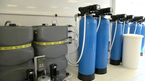 The pumping installation of the fine filtration Stock Footage 103110912