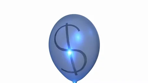 Pumping money balloon Stock Footage 62074894