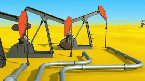 Pumping oil Stock Footage 11357539