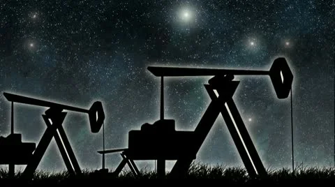 Pumping oil at night Video stock 10713343