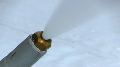 Pumping out the snow Stock Footage 10757555