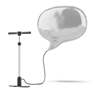 Pumping question bubble balloon Stock Illustration