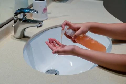 Pumping soap Stock Photos