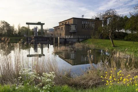 Pumping station in Hardinxveld Stock Photos