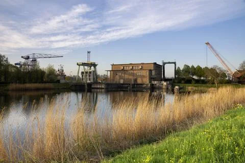 Pumping station in Hardinxveld Stock Photos