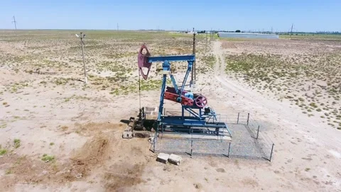 Pumping station works in the field Stock Footage 161101769
