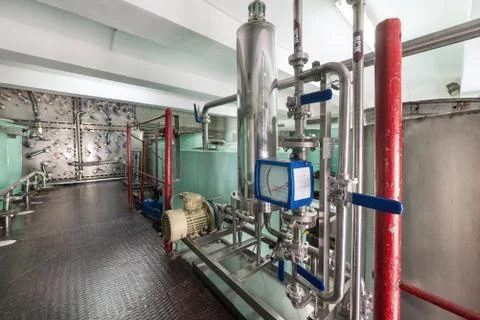 Pumping system for fluid transfer system. Stock Photos