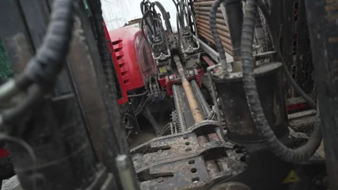 Pumping system powers waste suction unit in service vehicle Stock Footage 308961965