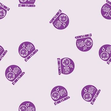 Pumping tests hydrogeologist glyph seamless pattern Stock Illustration