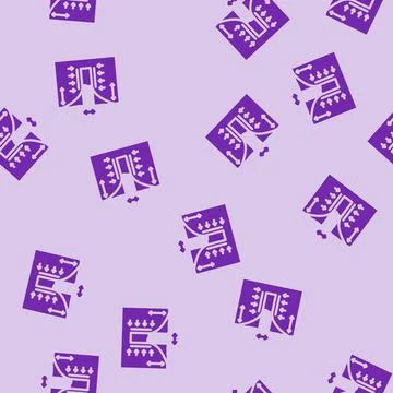 Pumping tests hydrogeologist glyph vector seamless pattern Illustrazione stock